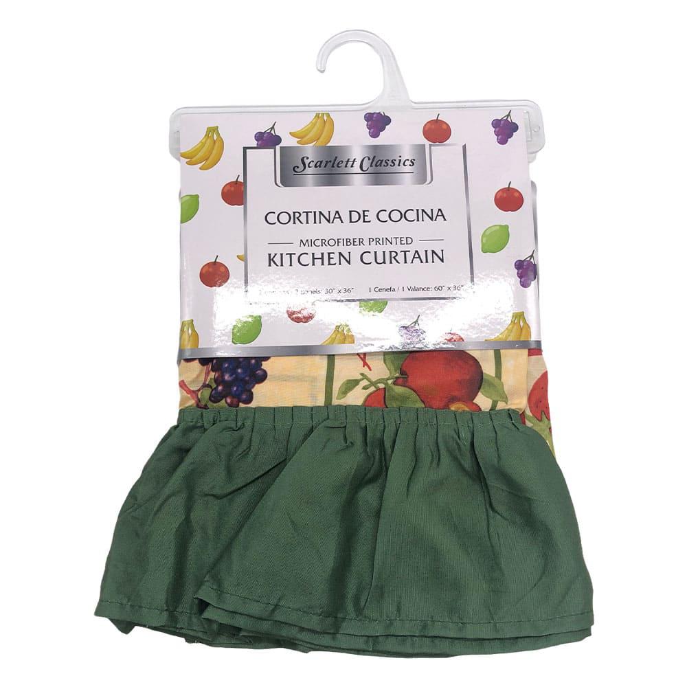 Cortina Para Cocina Scarlett Classic 3 Piezas