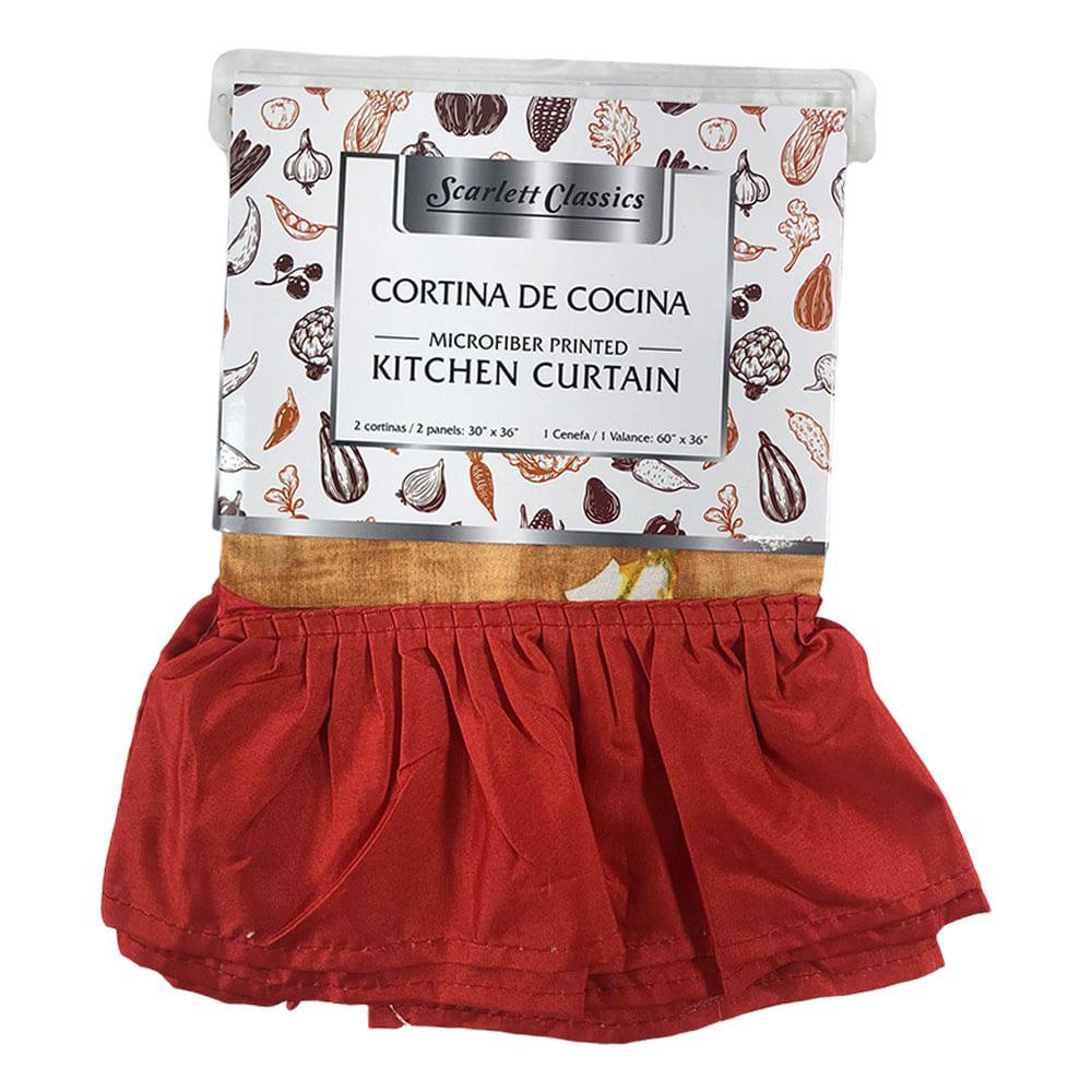 Cortina Para Cocina Scarlett Classics 3 Pieza