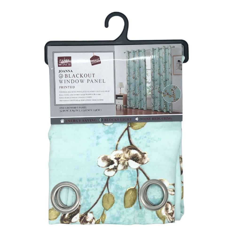 Cortina Johanna Home Elegance Blackout Estampado Con Aros 54" x 90" - Beige Oscuro