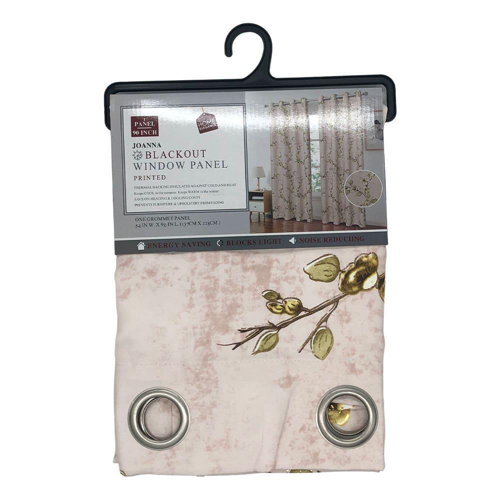Cortina Johanna Home Elegance Blackout Estampado Con Aros 54" x 90" - Dorado