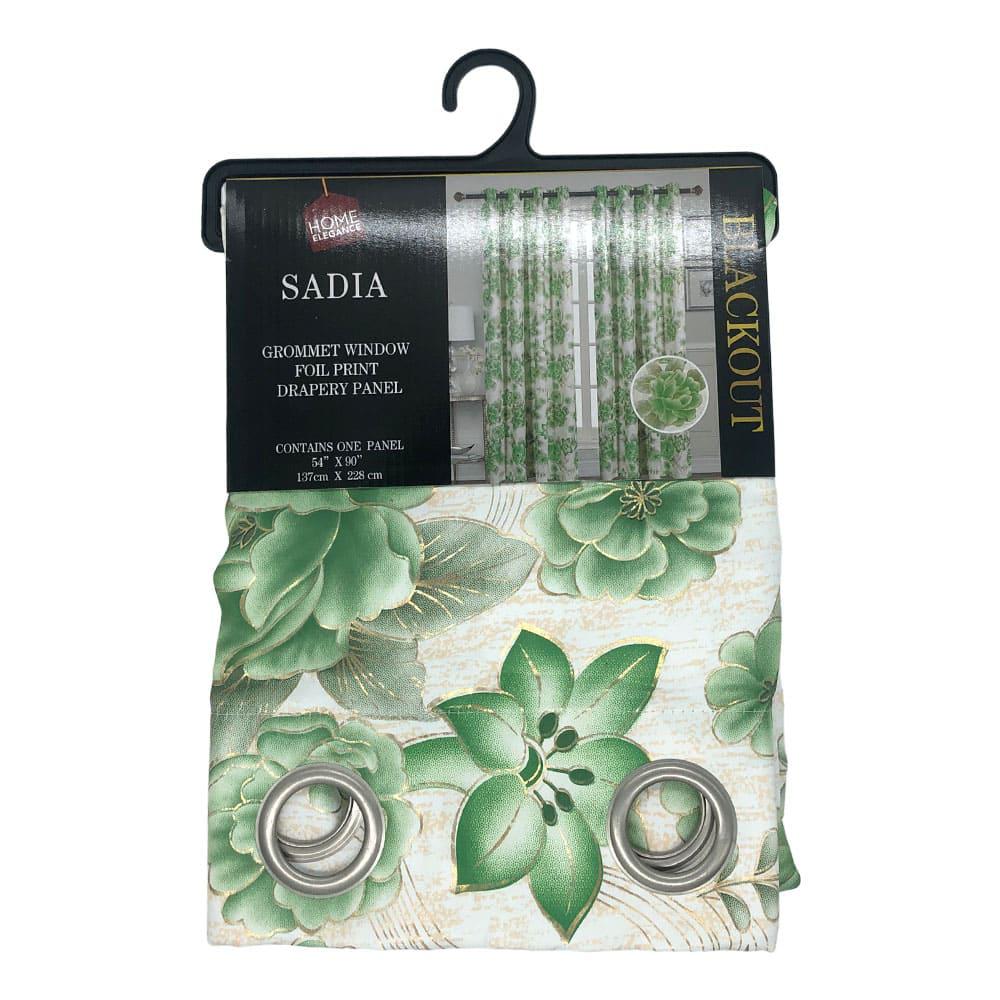 Cortina Sadia Home Elegance Blackout Estampado 54" x 90" - Lima Oscuro