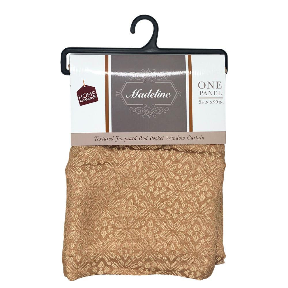 Cortina Madeline Home Elegance Con Rod Pocket 54" x 90" - Dorado