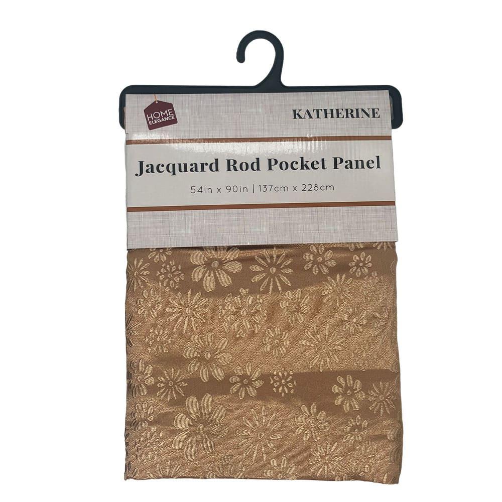 Cortina Katherine Home Elegance Con Aros 54" x 90" - Dorado