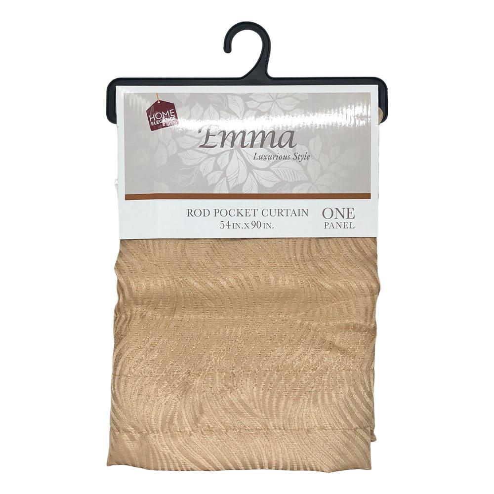 Cortina Emma Home Elegance Con Rod Pocket 54" x 90" - Dorado