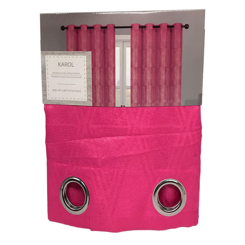 Cortina Elements Furniture Karol Con Aros 54" x 84" - Rosa