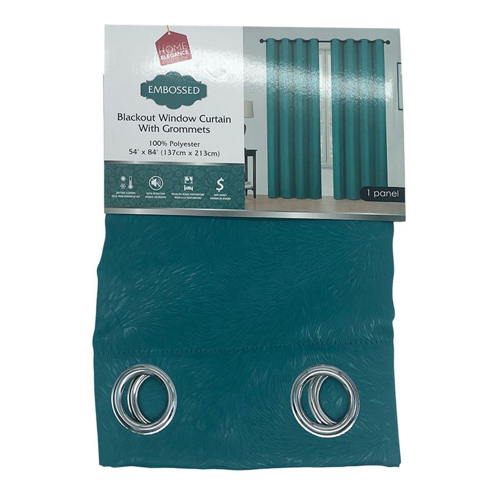 Cortina Lily Home Elegance Blackout 54" x 84" - Aguamarina Oscuro