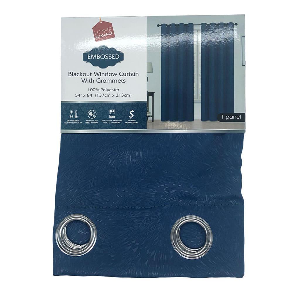 Cortina Lily Home Elegance Blackout 54" x 84" - Azul Marino