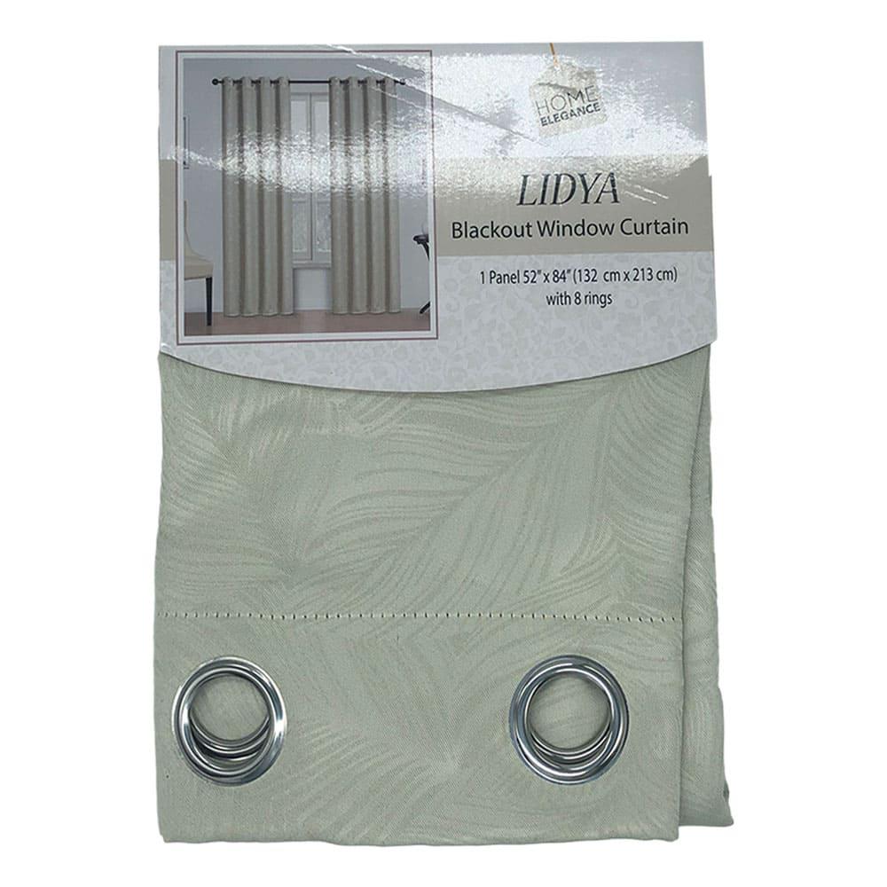 Cortina Lidya Home Elegance Blackout Con Aros 52" x 84" - Amarillo Claro