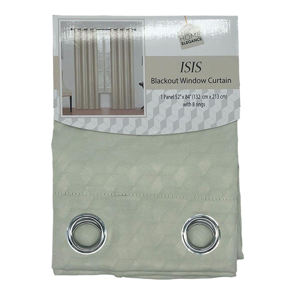 Cortina Isis Home Elegance Blackout Con Aros 52" x 84" - Amarillo Claro