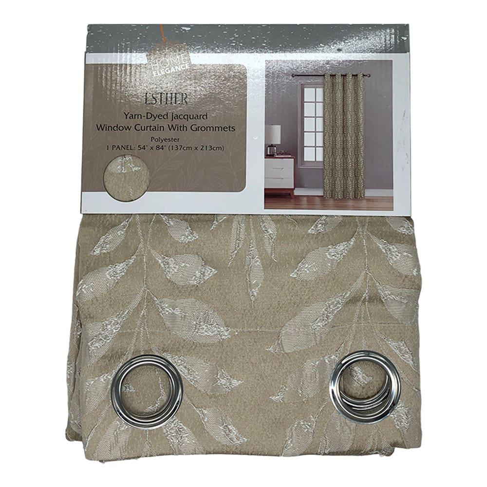 Cortina Esther Home Elegance Con Aros 54" x 84" - Beige