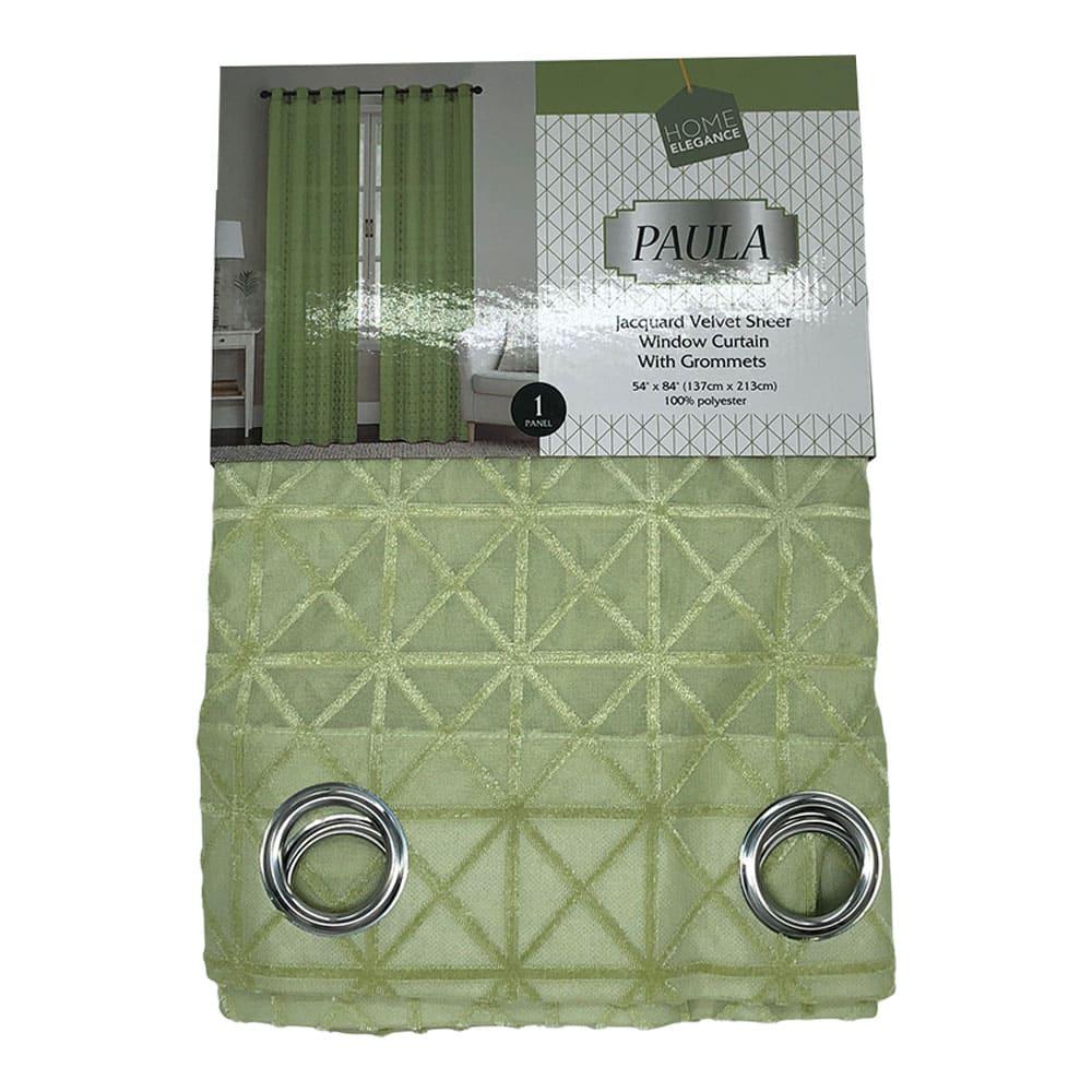 Cortina Paula Home Elegance Con Aros 54" x 84" - Lima Claro