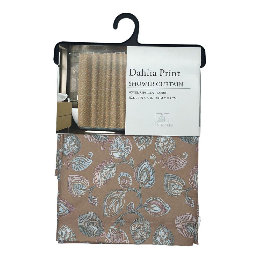 Cortina Para Baño Regal Home Dahila de Tela 70" x 72" - Camel