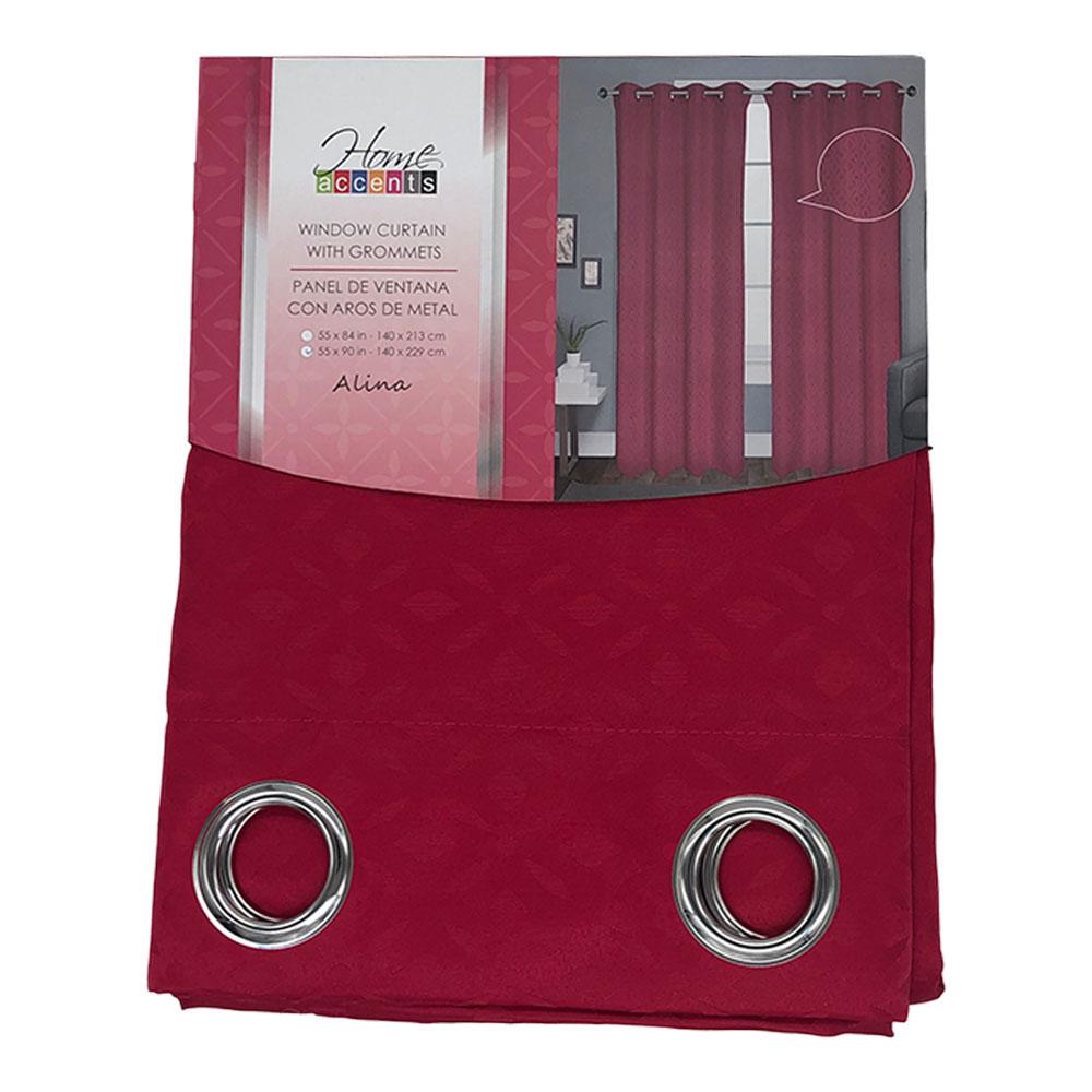 Cortina Home Accents Alina 54" X 90" C/Aros - Rosa