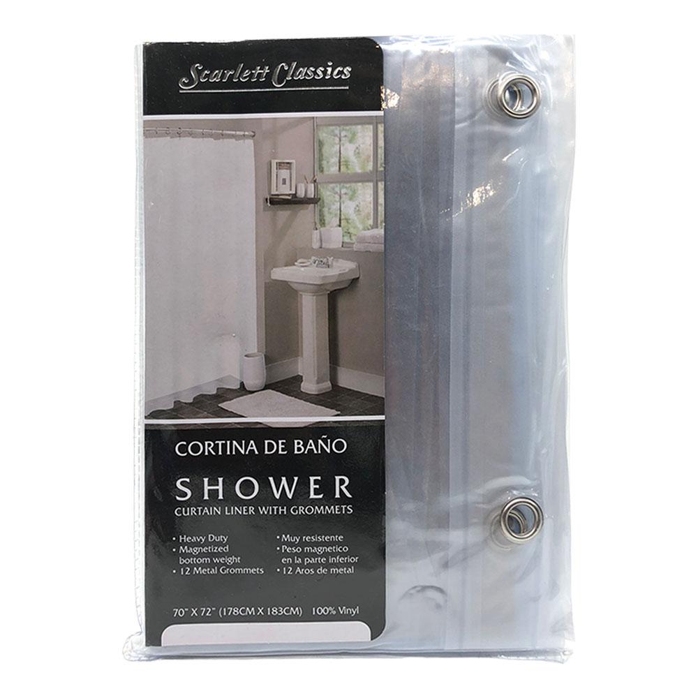 Cortina Para Baño Scarlett Classics de Peva Transparente