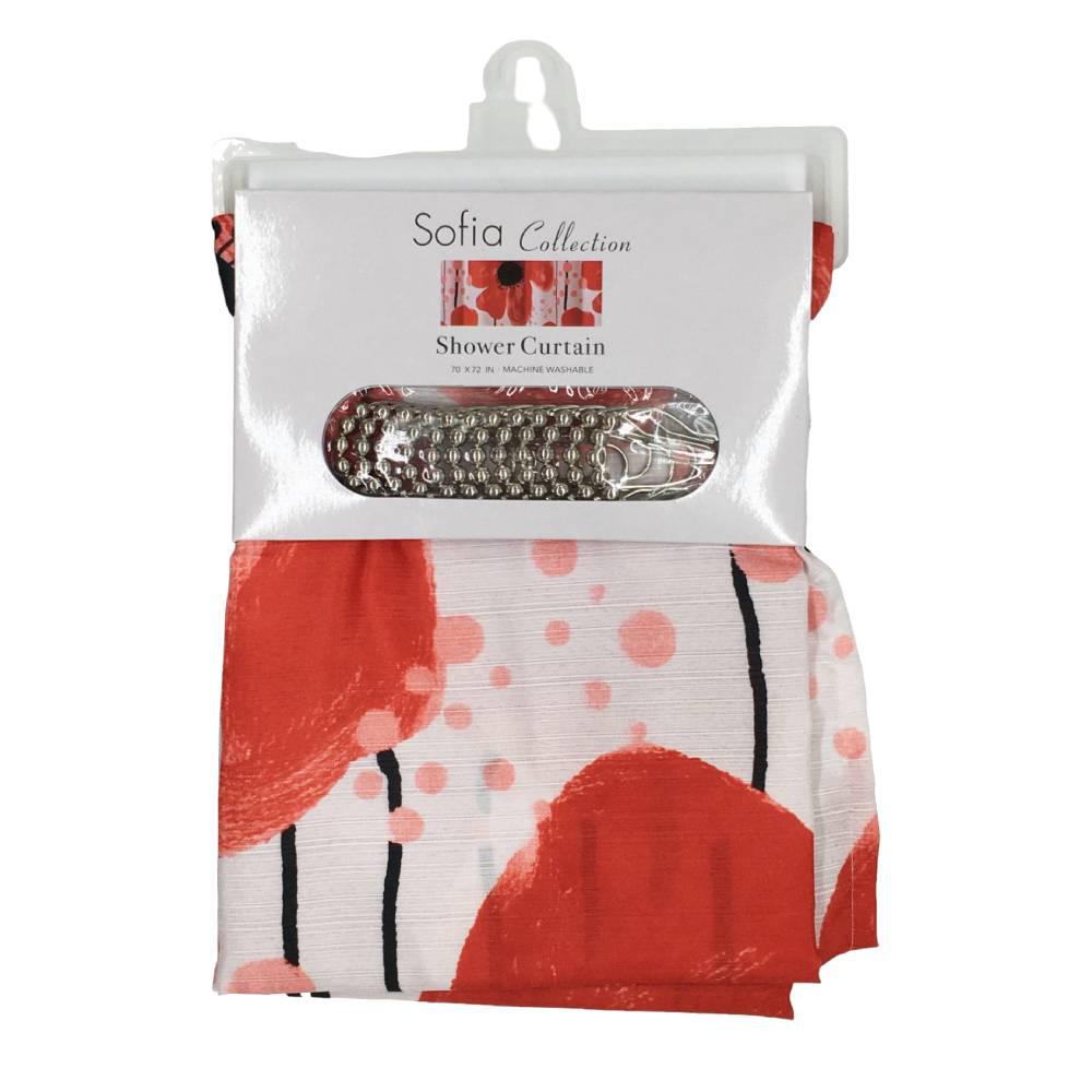 Cortina de Baño Home Design Sunflower de Tela 13 Piezas