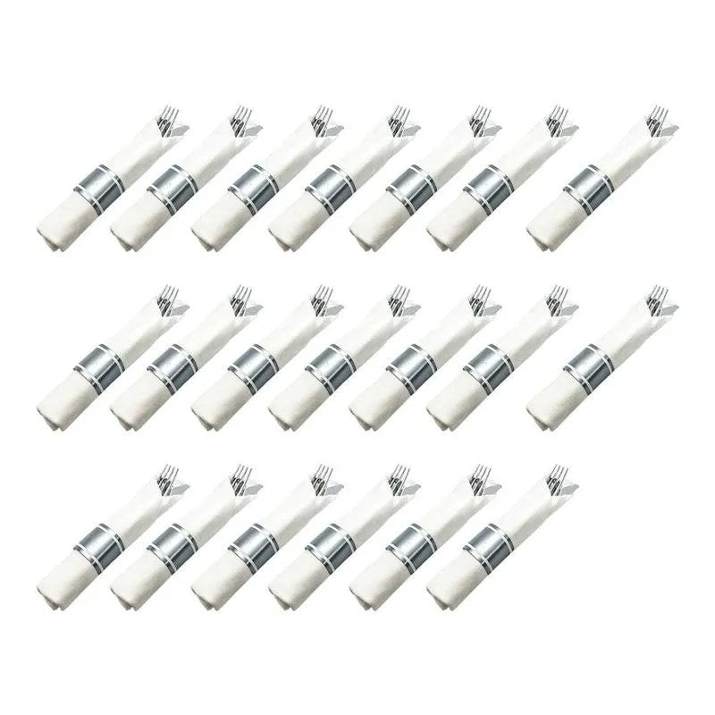 Set de Cubiertos Desechables Lillian 20 Piezas