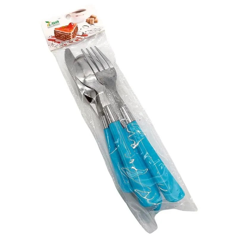 Set de Cubiertos Home Elegance Con Mango Plástico 4 Piezas - Surtido