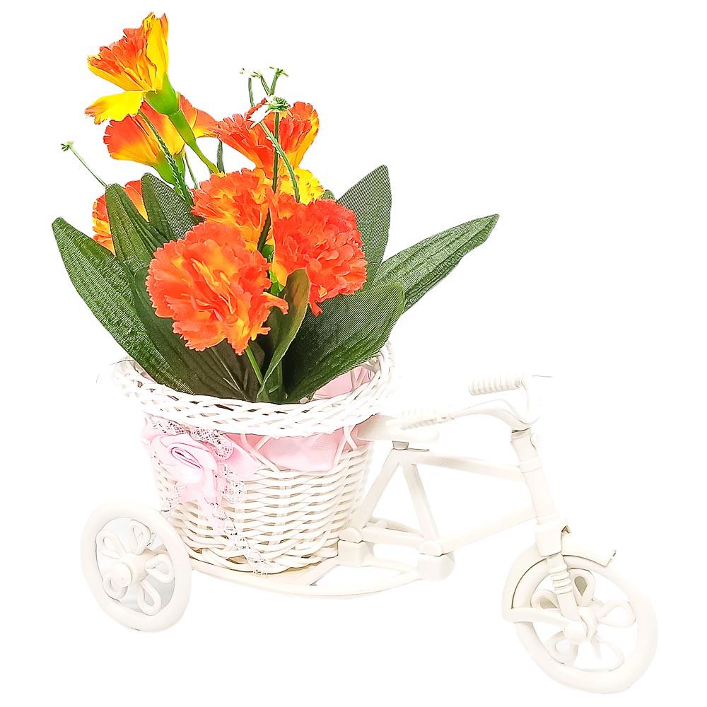 Pote Decorativo Con Flores Home Elegance 9'' x 8.5'' - Surtido