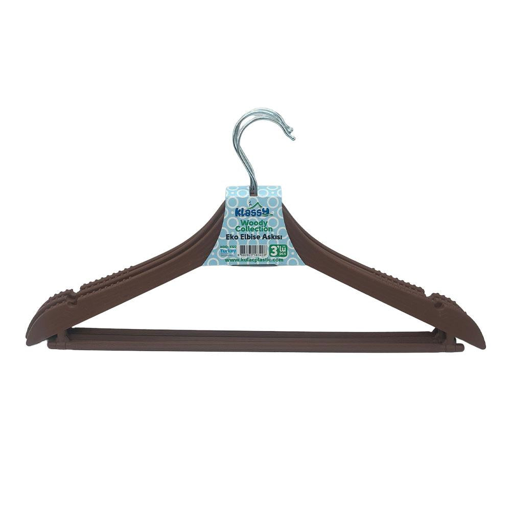 Ganchos Para Ropa Klassy de Plástico 3 Piezas