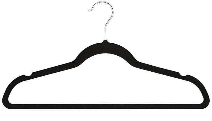Gancho Ropa Kennedy Home Negro 10Pza