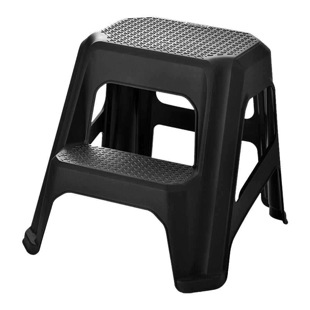 Escalera Plástica Rimax Dos Niveles Negro