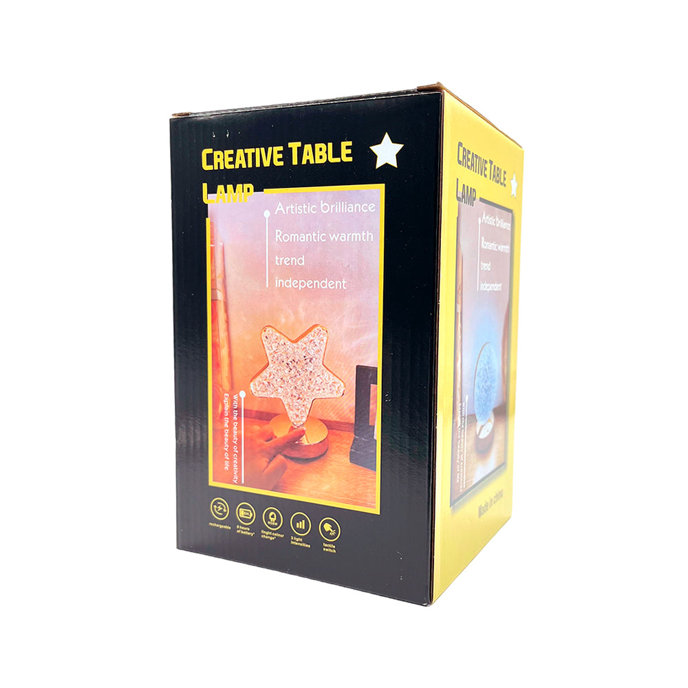 Lámpara De Mesa Recargable Con Forma De Estrella