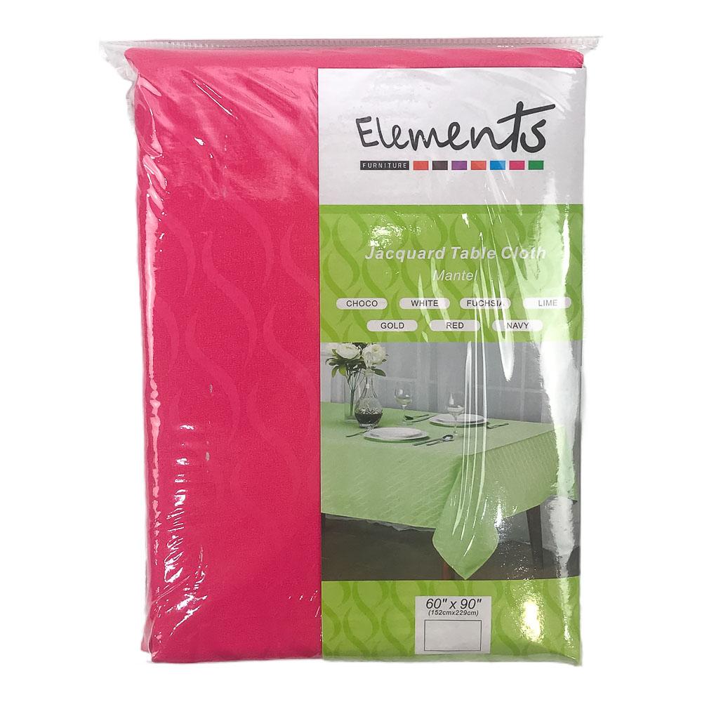 Mantel de Mesa Elements Furniture Bellagio Rectangular de 60" x 90" - Fucsia