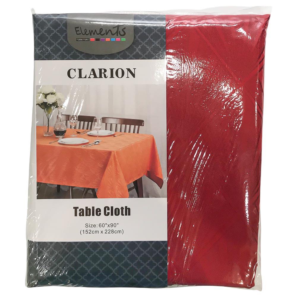 Mantel de Mesa Elements Furniture Clarion Rectangular de 60" x 90" - Rojo