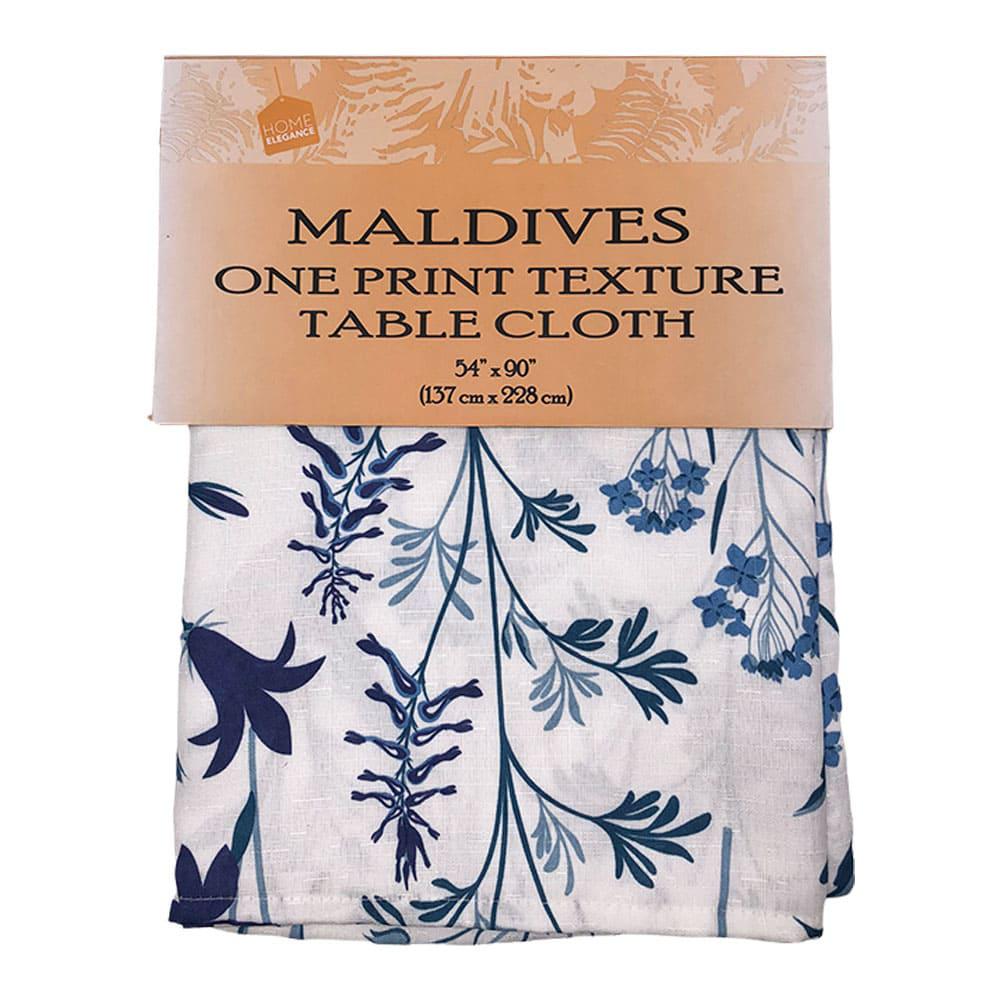 Mantel de Mesa Estampado Tropez Home Elegance 54'' x 90'' - Azul Marino