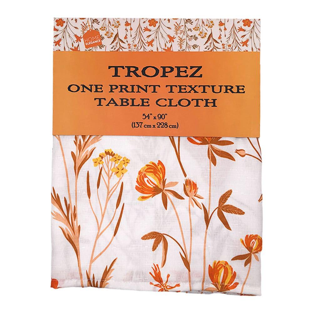 Mantel de Mesa Estampado Tropez Home Elegance 54'' x 90'' - Naranja
