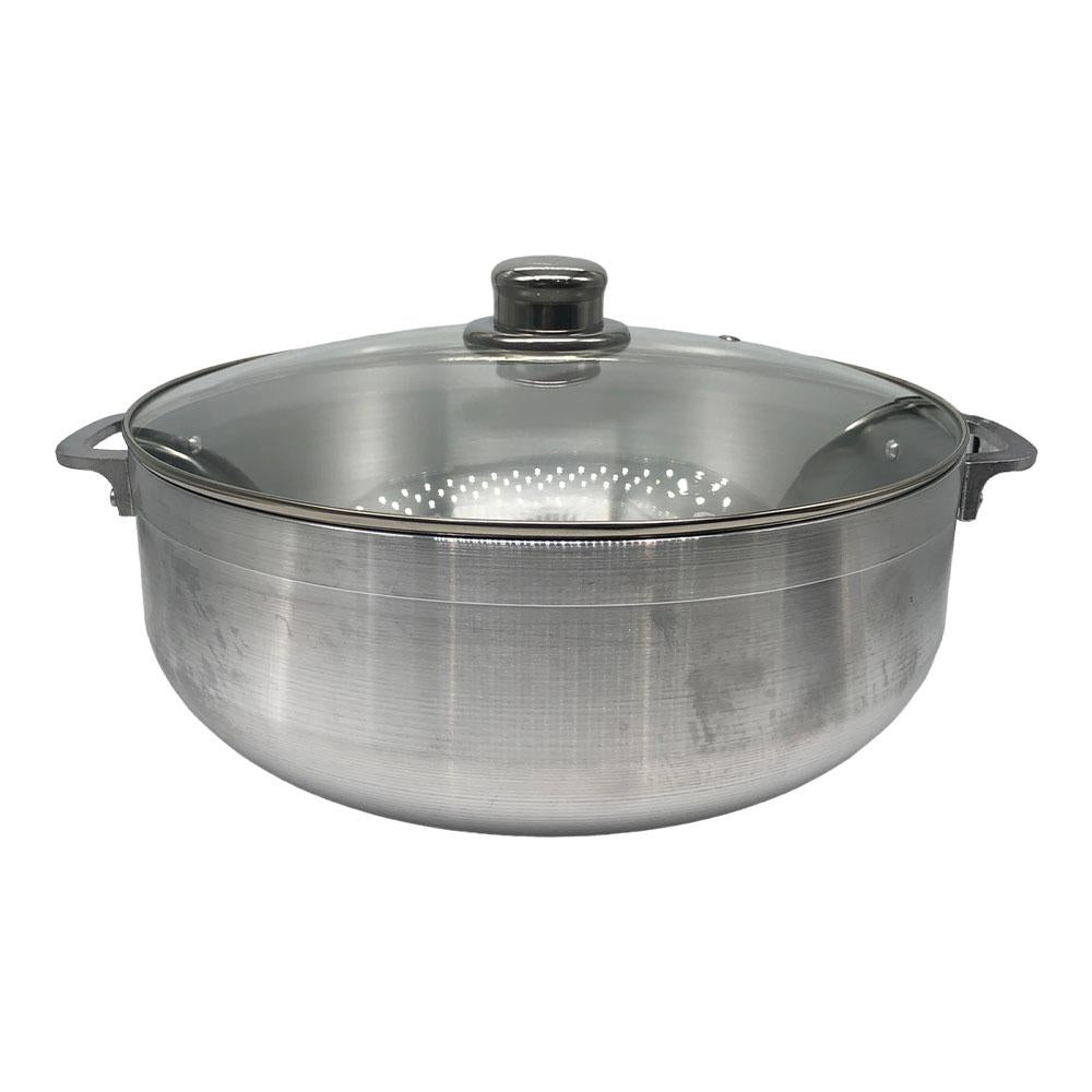 Paila de Aluminio Lotus Con Tapa de Vidrio