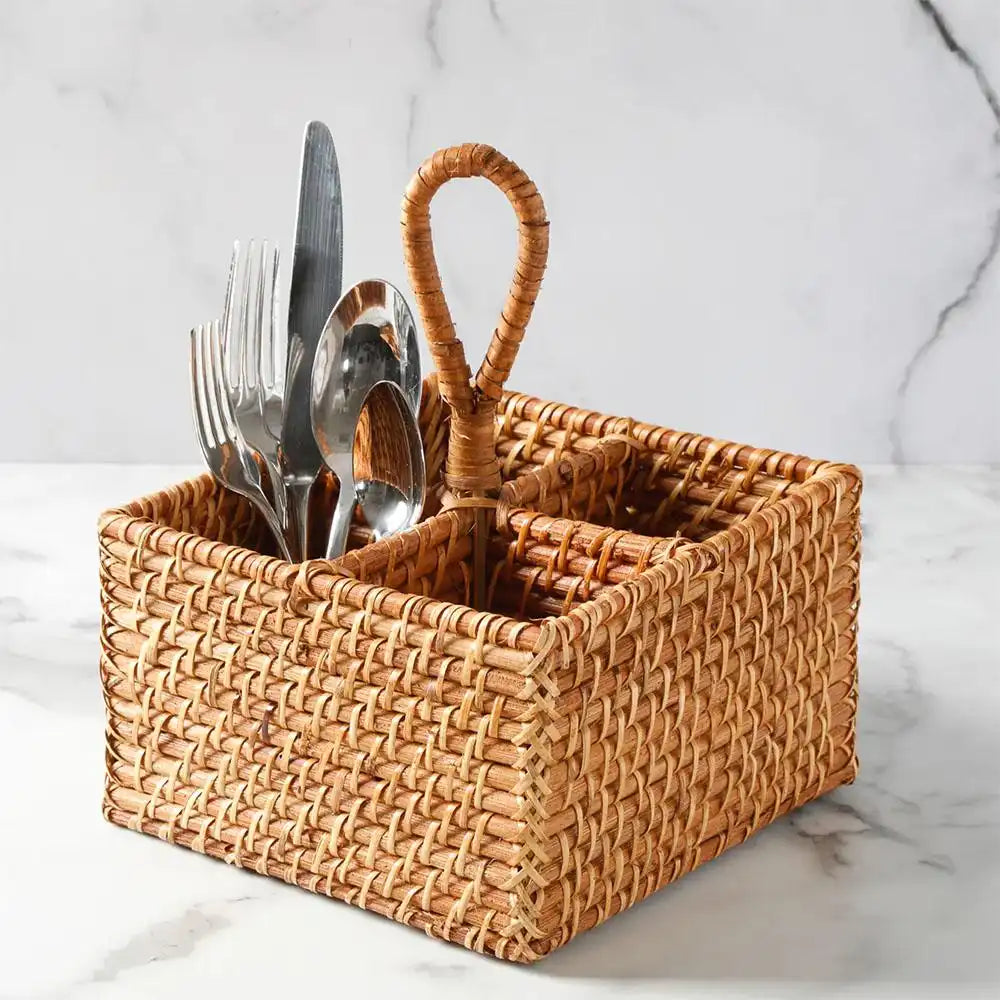 Porta Cubierto Martha Stewart Seawell de Mimbre