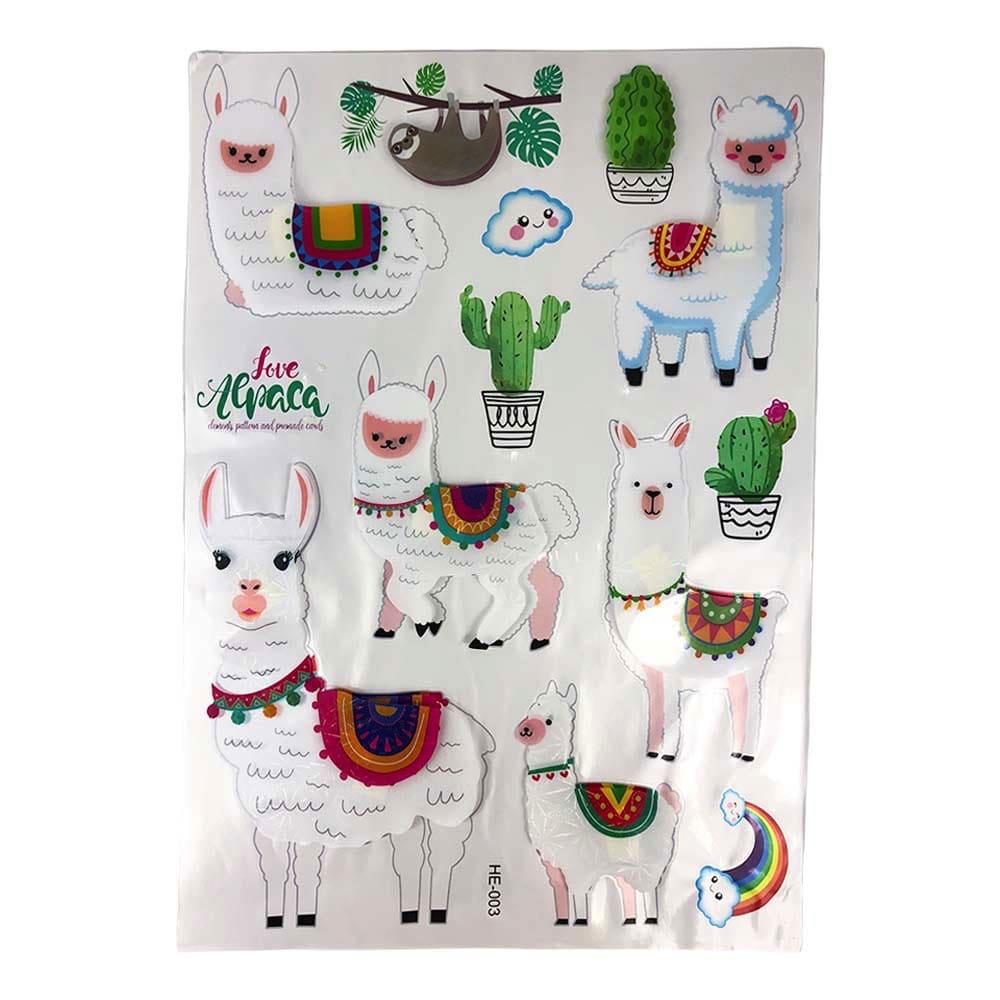 Calcomanías Decorativas de Llama 3D