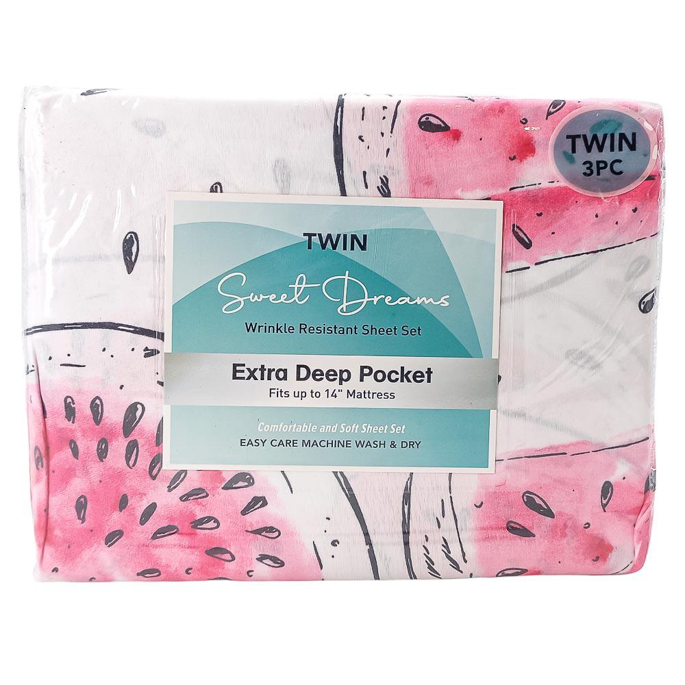 Juego de Sábana Twin Rt Designer Estampada de 3 Piezas - Surtido