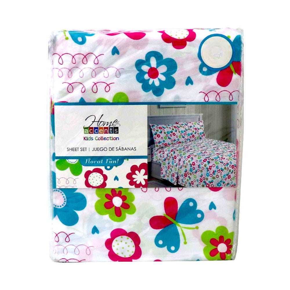 Juego de Sábana 4 Piezas Home Accents Floral Fun - Full