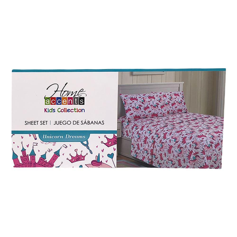 Juego de Sábana Home Accents Unicorn Dream - Twin