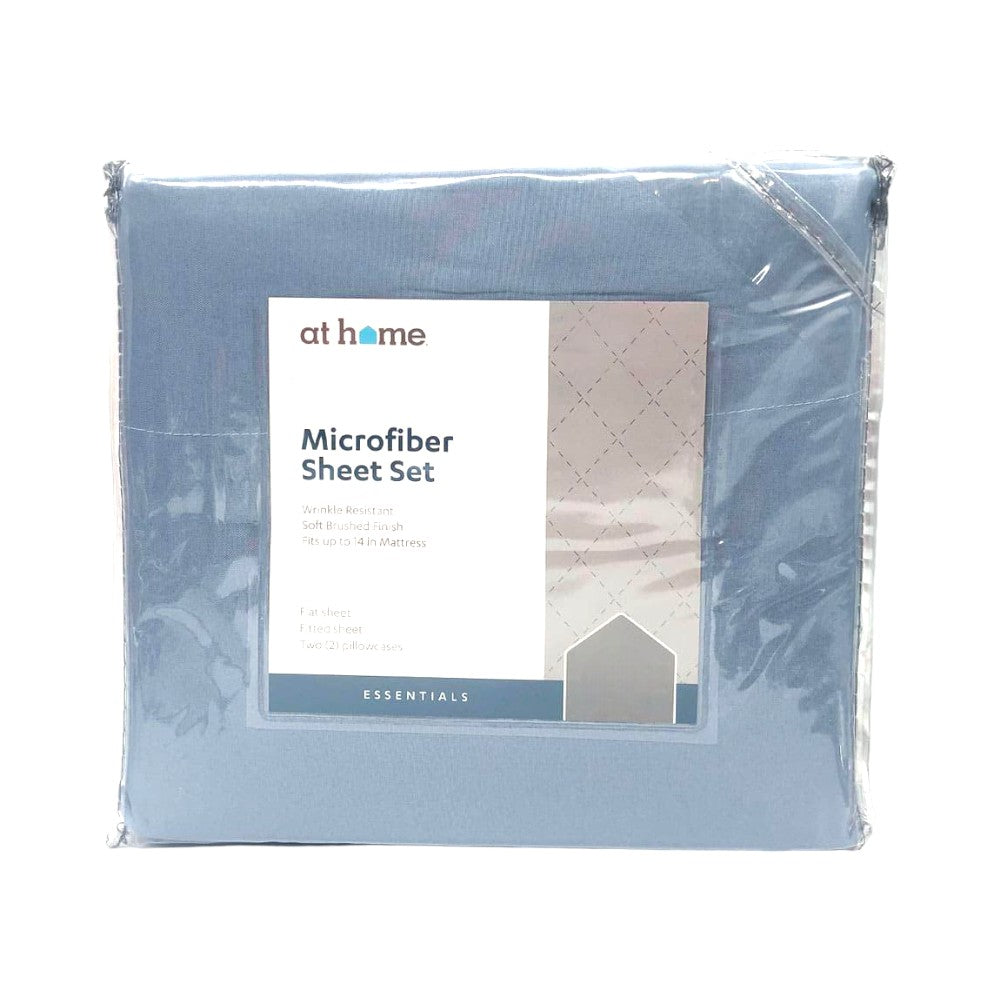 Juego de Sábanas Queen Be Artistic Liso - Azul Claro