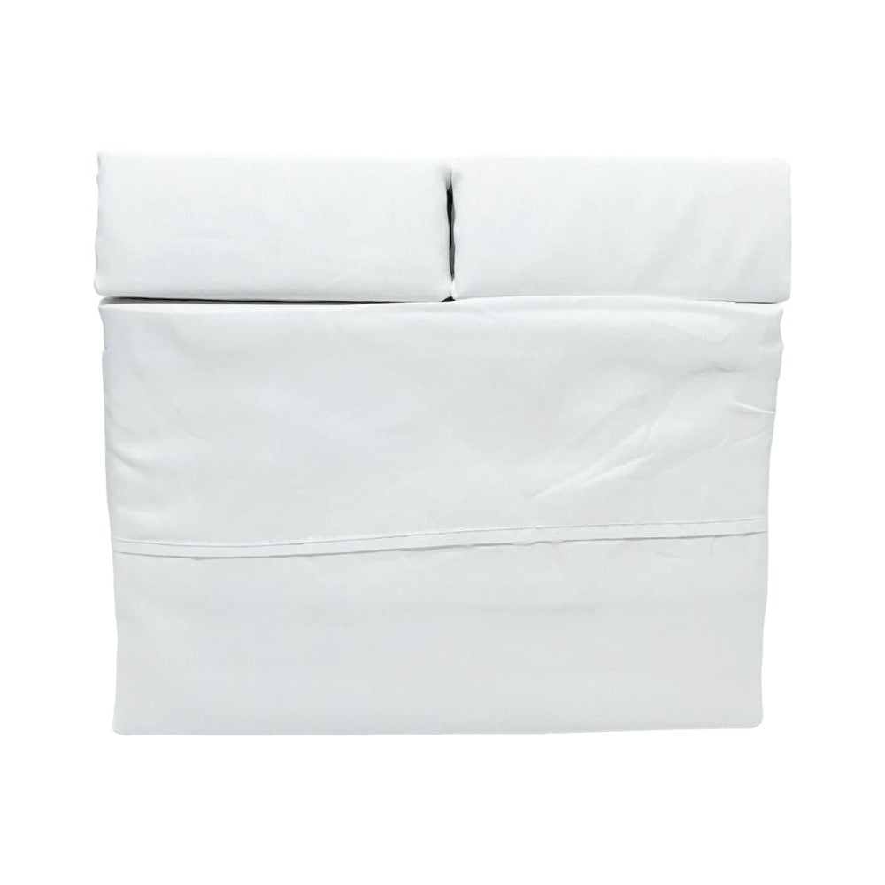 Juego de Sábanas Queen Simple Elegance de 6 Piezas - Blanco