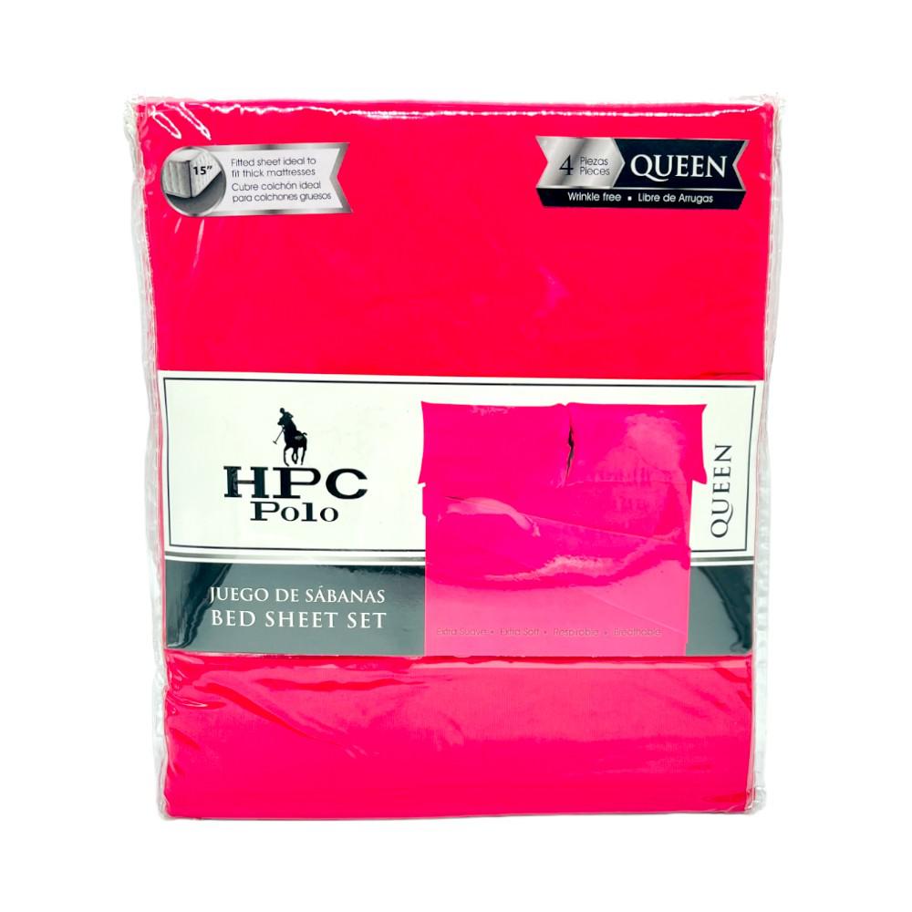 Juego de Sábanas HPC Polo Fucsia - Queen