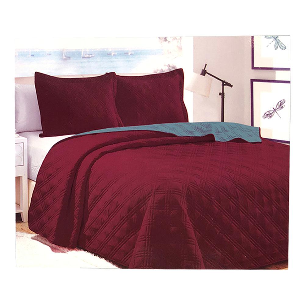Sobrecama Home Accents Bur/Teal - Queen