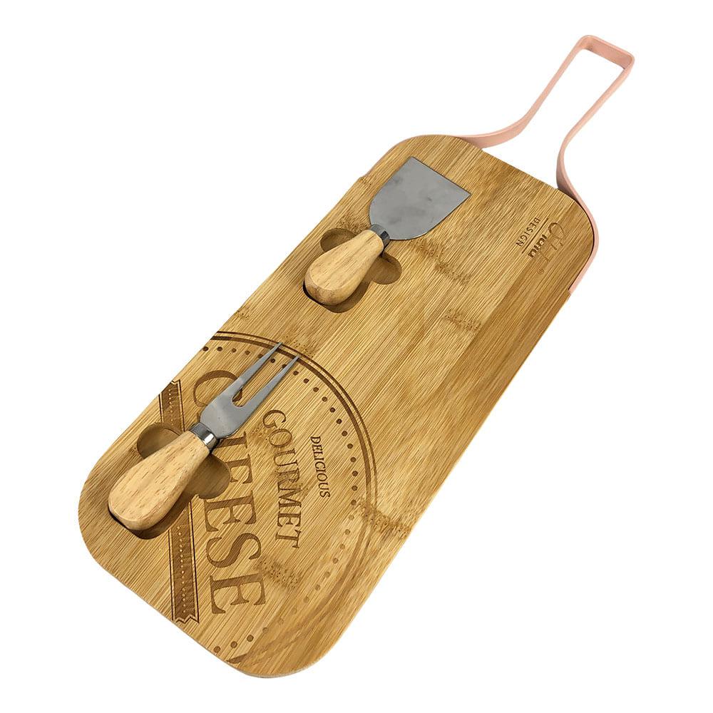 Tabla Para Picar Home Elegance de Bamboo Con Accesorios 34 cm x 15 cm