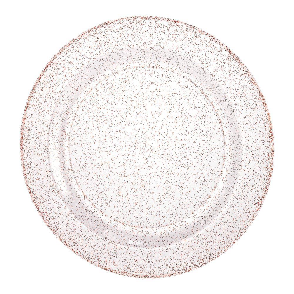 Plato Llano Lillian Plástico Glitter 10 Piezas 10"