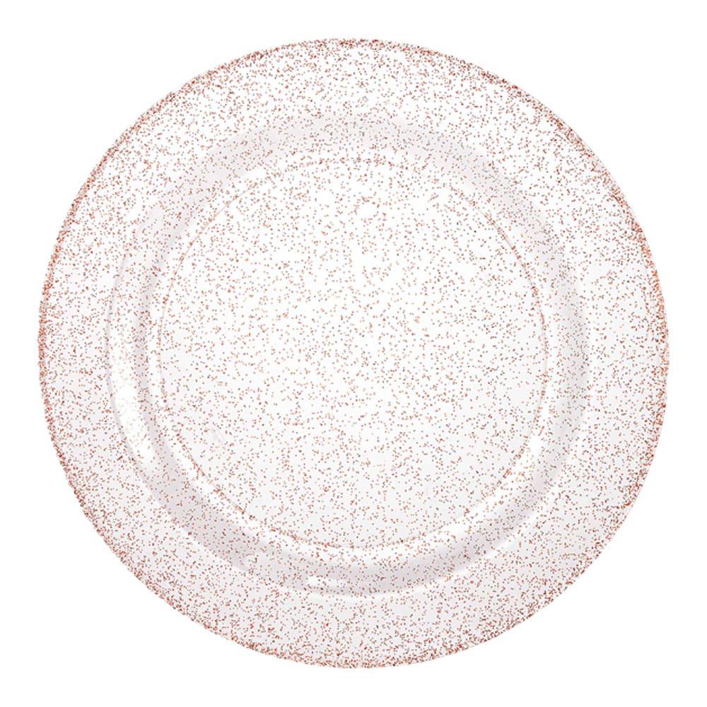 Plato Llano Lillian Plástico Glitter 10 Piezas 7"