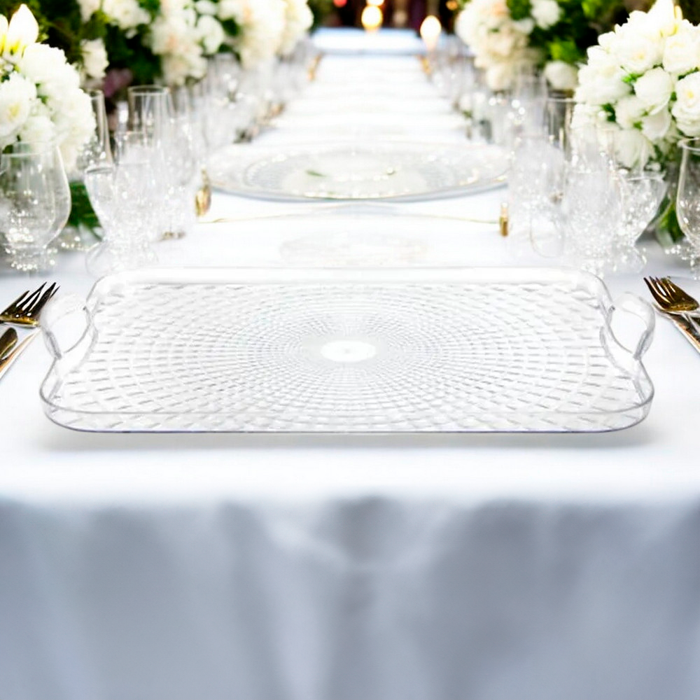 Bandeja Lillian Plástica Clear 18" x 13"