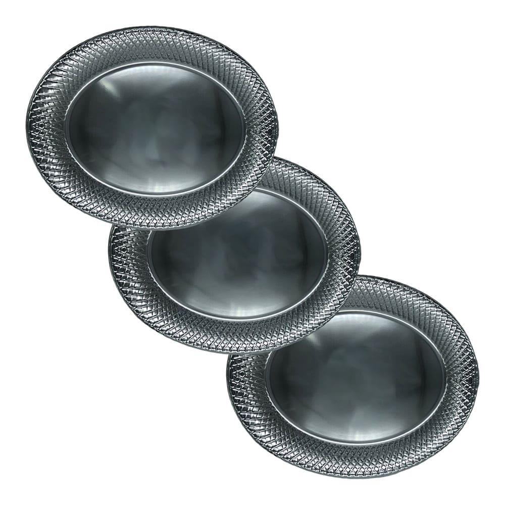 Bandeja de Plástico Lilian Ovalado 3 Piezas