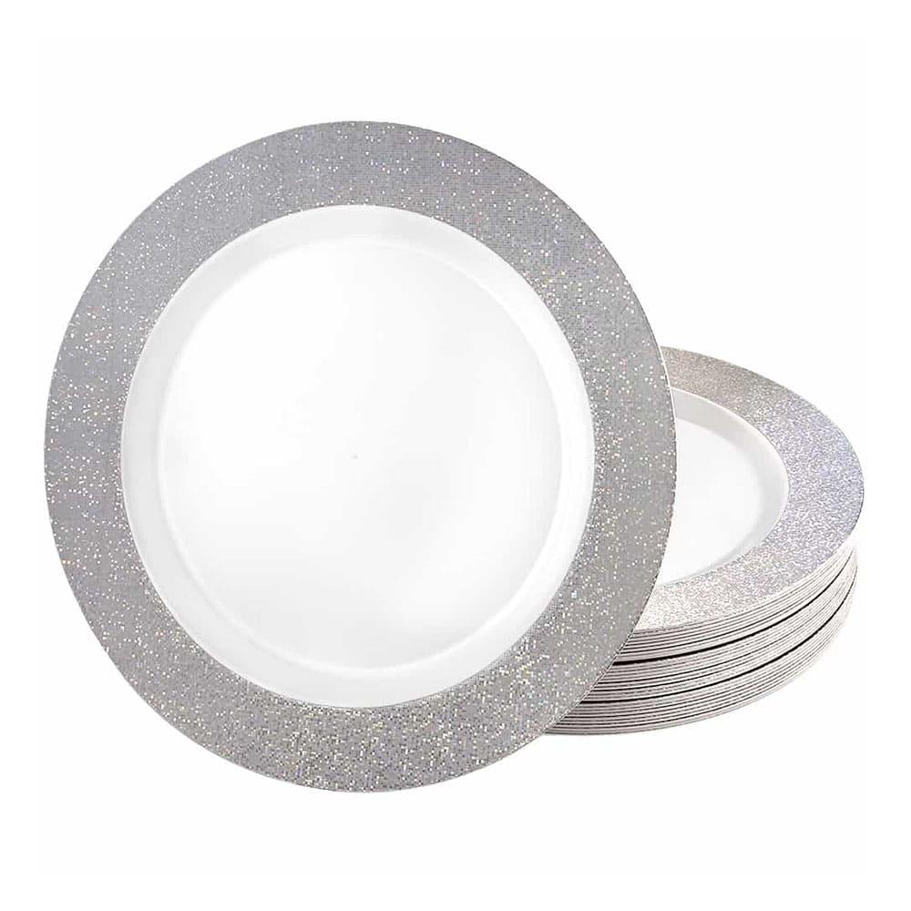 Plato Llano Lillian Silver Desechable 10.5"