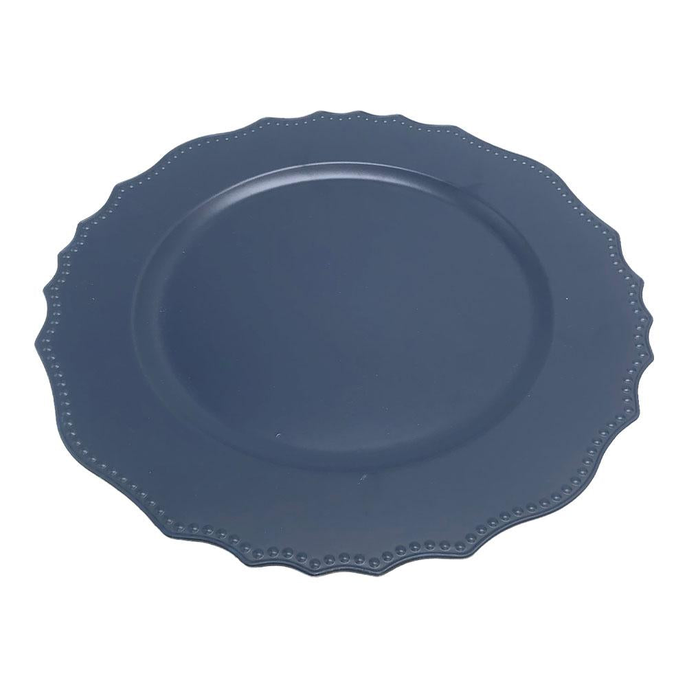 Plato Decorativo Decoré Plástico de 32.5 cm x 1.7 cm Azul Marino
