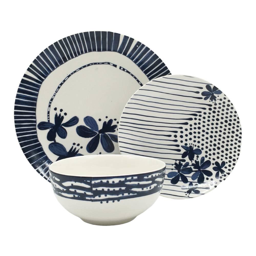 Vajilla De Cerámica Gipson De 12 Piezas Port Eliza