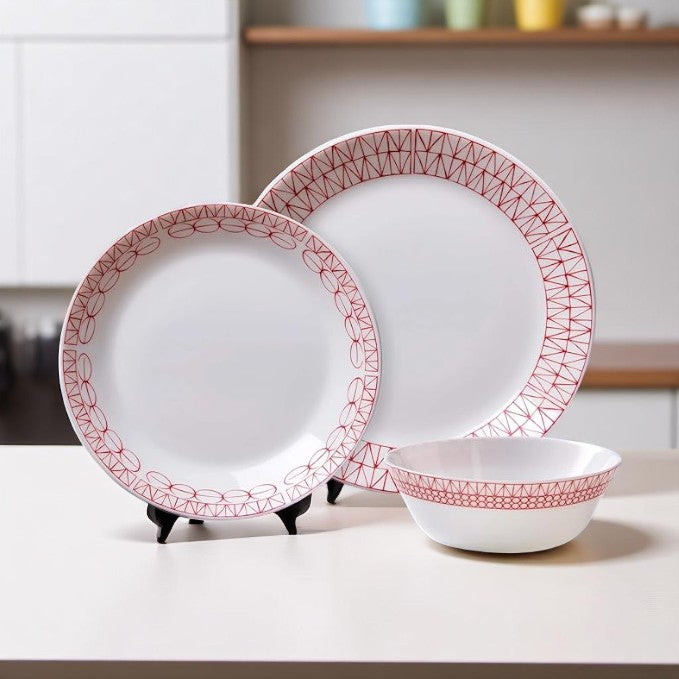 Vajilla de Vidrio Corelle Graphic Stitch de 12 Piezas