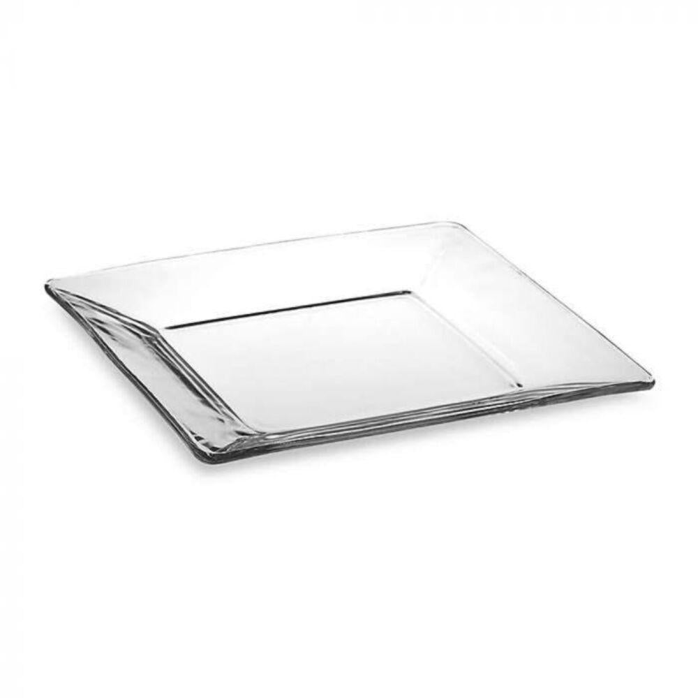Plato Llano Crisa 26 cm Vidrio Cuadrado Tempo